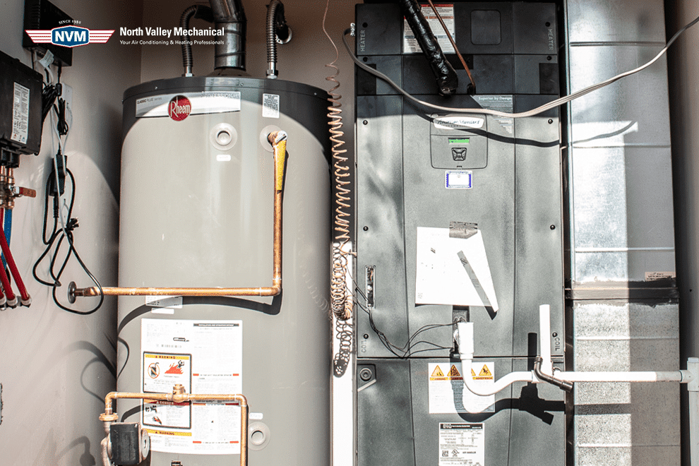 New hot water heater system installation